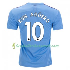 Fußballtrikots Manchester City Kun Aguero 10 2019-2020 Kurzarm Heimtrikotsatz kaufen